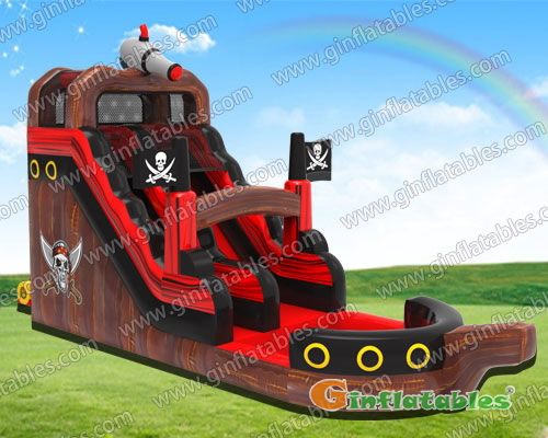 GWS-347 Tobogán de agua de barco pirata